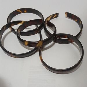 Tortoise Shell Patterned Bangles 5 Bangles